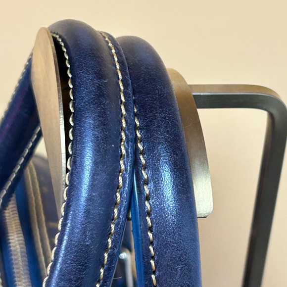 Dooney & Bourke Navy and Gold Monogram Satchel Approx. 11 x 9.5 x 4.5 - Picture 7 of 17